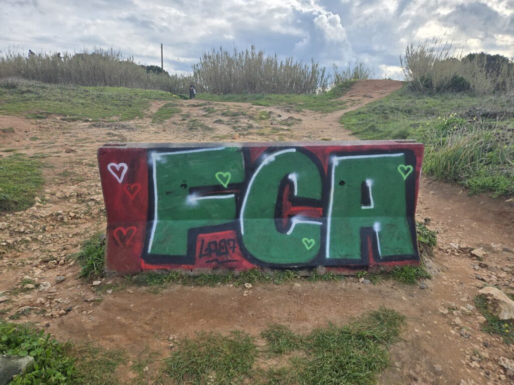 Grüße aus Portugal am Strand von Nazare